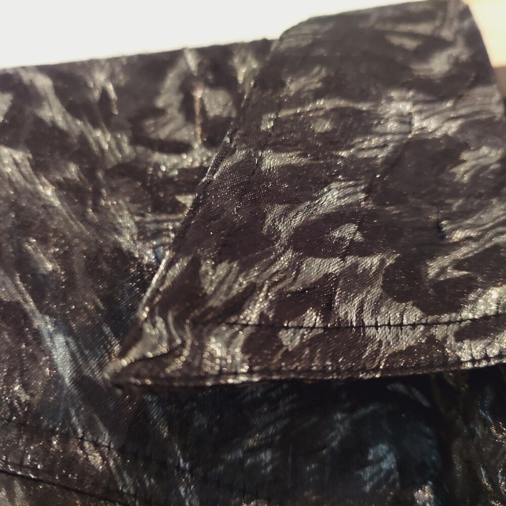 Ruby Rd Shacket Black Silver Animal Print 12P Button Up Metallic - Picture 5 of 10
